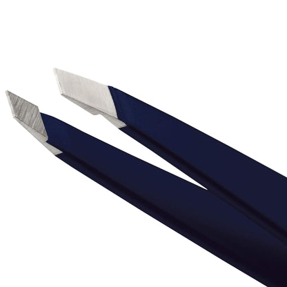Tweezerman Exclusive Evening Blue Slant Tweezer - Hair Removal Tweezers, Stainless Steel - Available at All In One Marketplace Canada