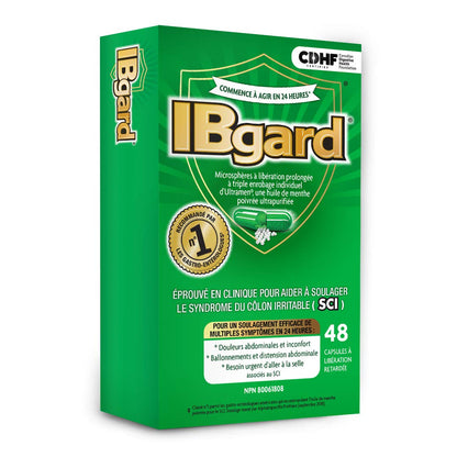 IBgard ®, Natural Health Product for the relief of IBS Symptoms, 48 capsules - Available at All In One Marketplace Canada