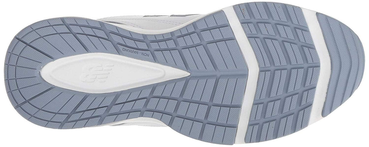 New Balance Women's 608 V5 Casual Comfort Cross Trainer, White/Light Blue, 8 M