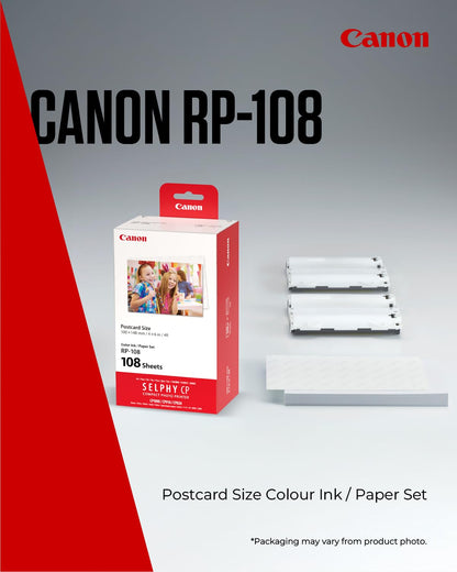 Canon RP-108 Ink/Paper Set Postcard Size - 108 Prints