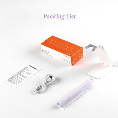 UV Light for Gel Nails, Denabuty Mini U V LED Nail Lamp Handheld with Stand, Portable Nail Dryer Rechargeable USB Cordless, Nail Light with 2 Timers for Fast Drying, Violet - Available at All In One Marketplace Canada