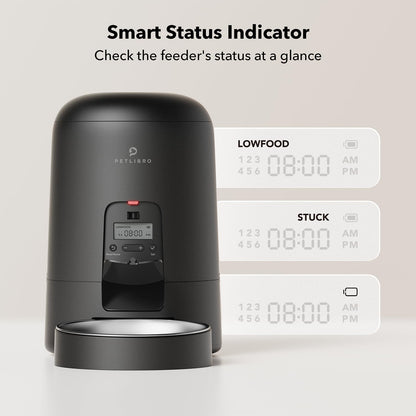 PETLIBRO Automatic Cat Feeder, 2L Timed Cat Feeder with 180-Day Battery Life, Automatic Pet Feeder for Cat & Dog, Cat Food Dispenser Program 1-6 Meals Control, Automatic Dog Feeder for Dry Food - Available at All In One Marketplace Canada