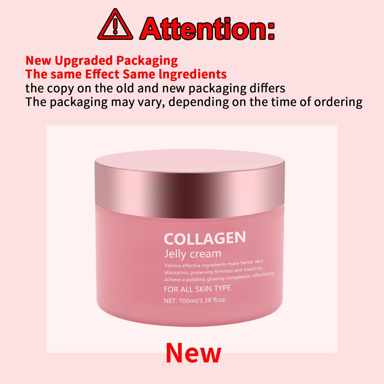 Collagen Jelly Cream - Contains Niacinamide & Freeze Dried Hydrolyzed Collagen -Elasticity & Hydration - Reduce Fine Lines & Dullness - Korean Glass-Shiny Skin Suitable for All Skin Types (3.38 Fl.Oz) - Available at All In One Marketplace Canada