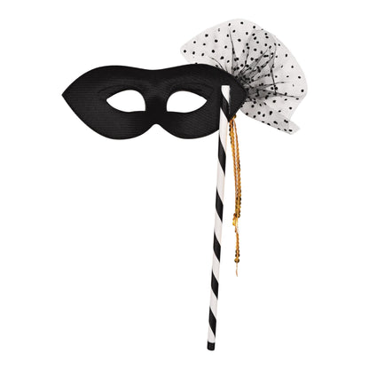 Beistle 3 Piece 12.5" x 8.25" Mardi Gras Party Masks with Sticks, Halloween Costume Accessories