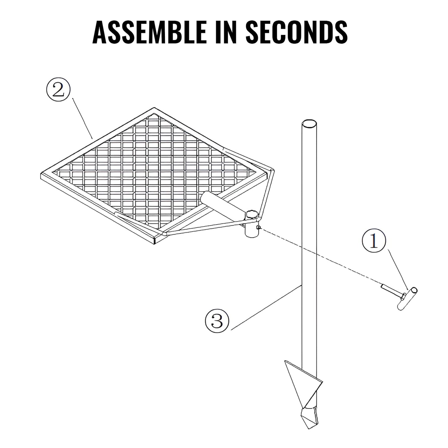 VEVOR Swivel Campfire Grill, Fire Pit Grill Grate, Heavy Duty Steel Grill Grates, 360° Adjustable Open Outdoor Cooking Equipment, Portable Camp Fire Racks for Camping Outdoor BBQ VEVOR