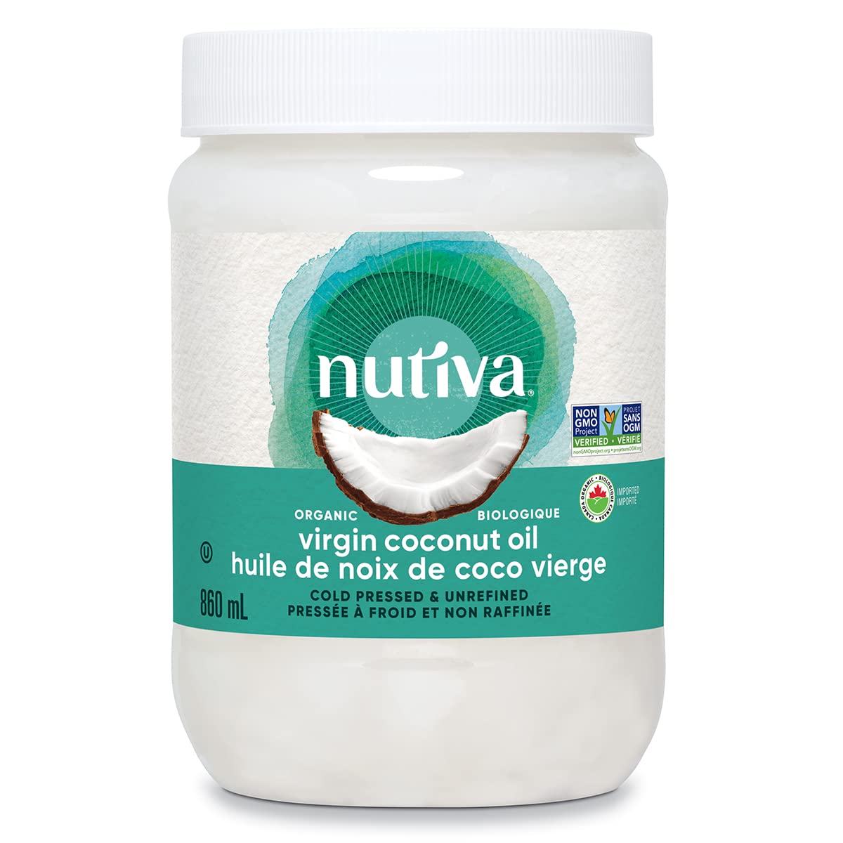 Nutiva Organic Coconut Oil Virgin, 860Ml