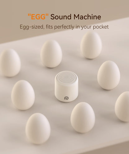 Dreamegg White Noise Machine - Portable Sound Machine Baby Adult, Travel White Noise Sound Machine, 16 Soothing Sounds, Rechargeable, Mini Sound Machine for Sleeping Baby Shower Home Hotel Gift, White - Available at All In One Marketplace Canada