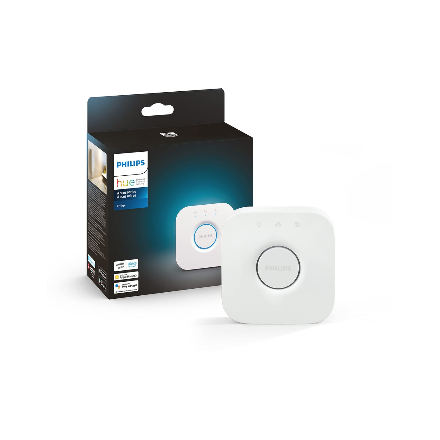 Philips Hue Bridge - Unlock the Full Potential of Hue - Multi-Room and Out-of-Home Control - Create Automations and Zones - Secure, Stable Connection Won't Strain Your Wi-Fi - Works with Voice, Matter Philips Hue