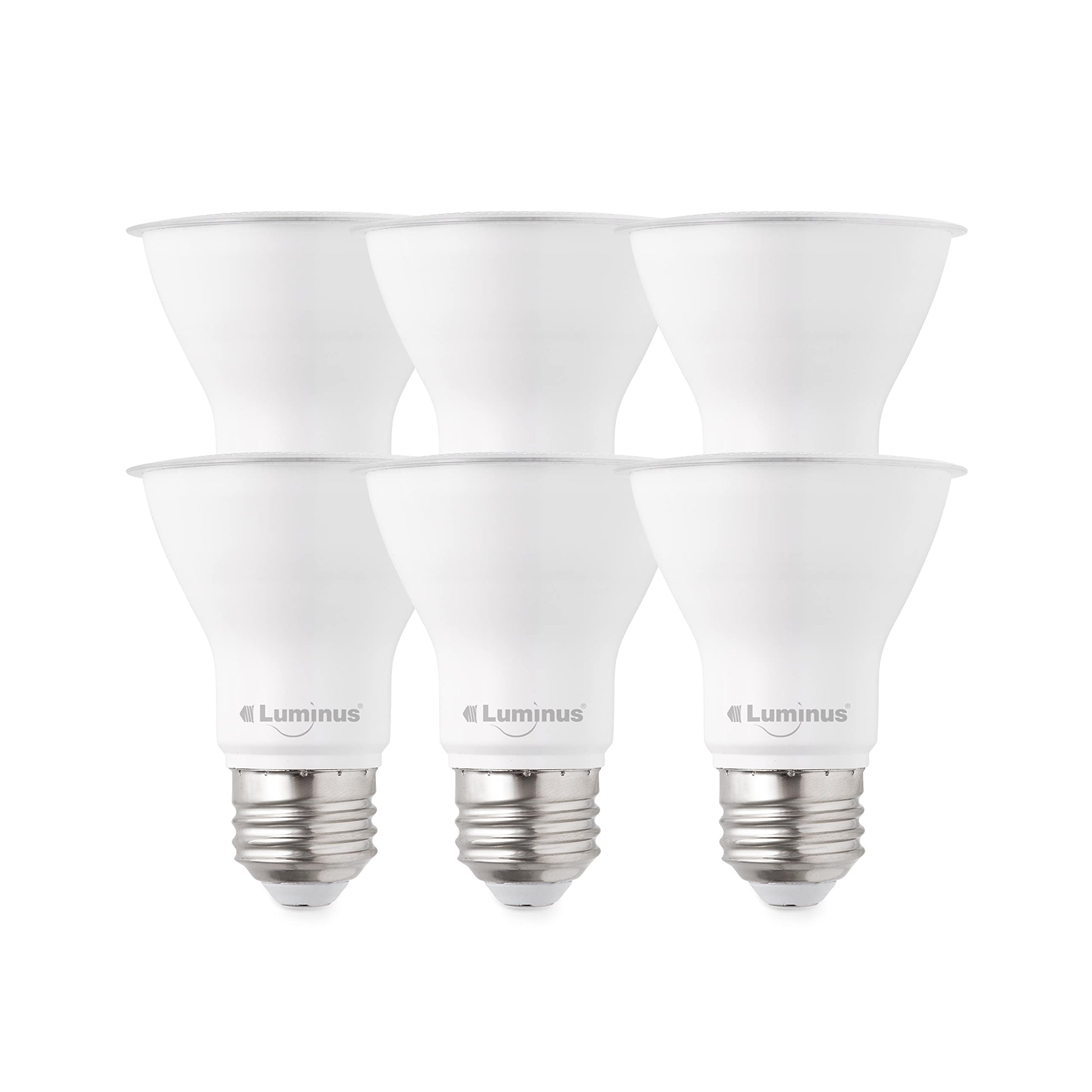 Luminus (6-Pack) LED PAR20 Light Bulbs, 50W Equivalent (7W) 500 Lumens, 3000k Bright White, 25000 Hour Lifespan, Dimmable LED Light Luminus