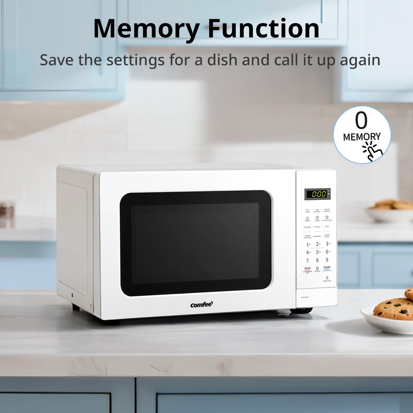 COMFEE' Countertop Microwave Oven, 0.7 Cu. Ft., 700W, White COMFEE'