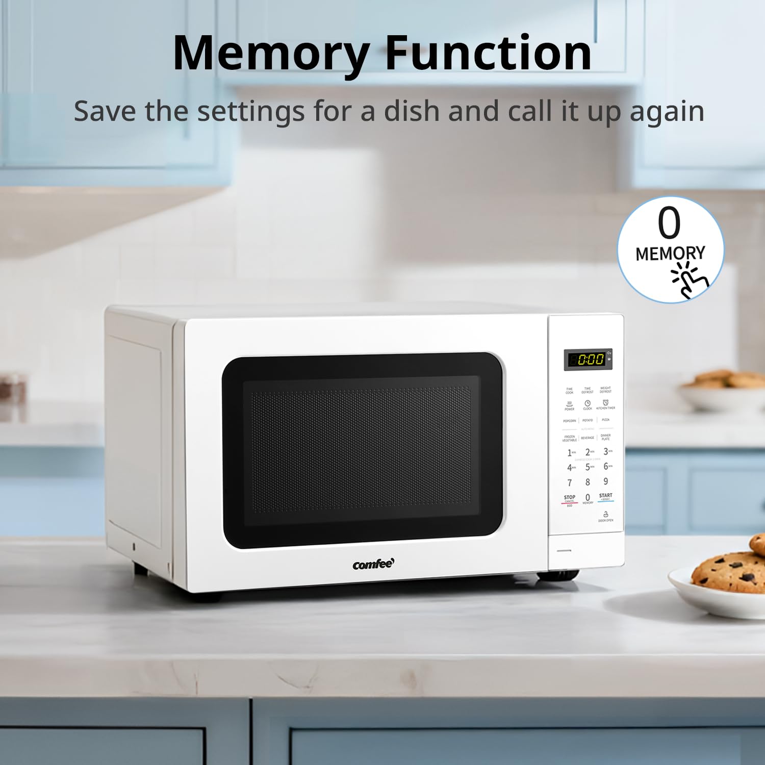 COMFEE' Countertop Microwave Oven, 0.7 Cu. Ft., 700W, White COMFEE'