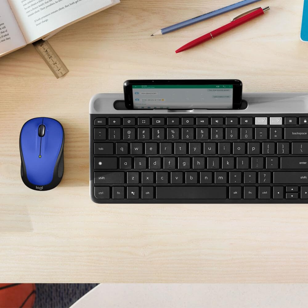Logitech M325s Compact Ambidextrous 2.4 GHz Wireless Mouse - Blue