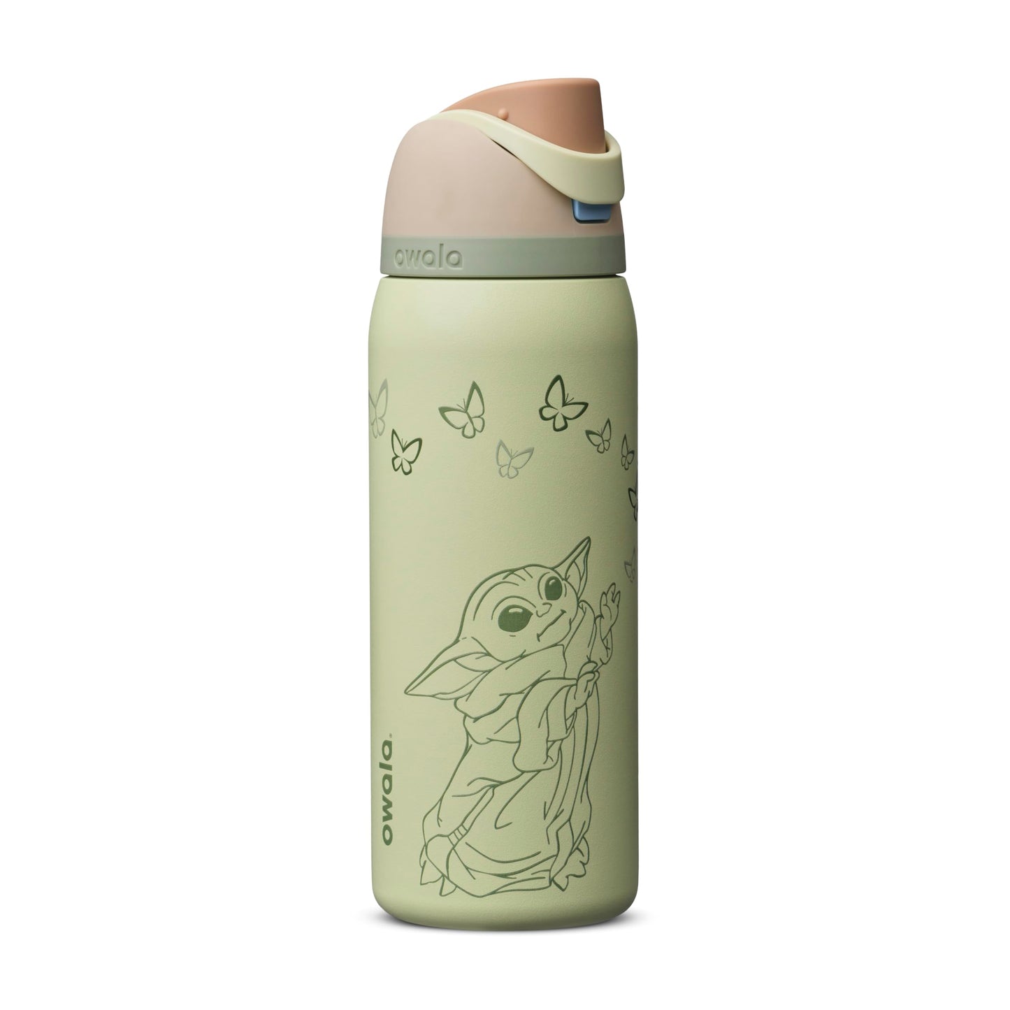 Star Wars Owala FreeSip Insulated Stainless Steel Water Bottle with Straw, BPA-Free Sports Water Bottle, Great for Travel, 32 Oz, GroGu Owala
