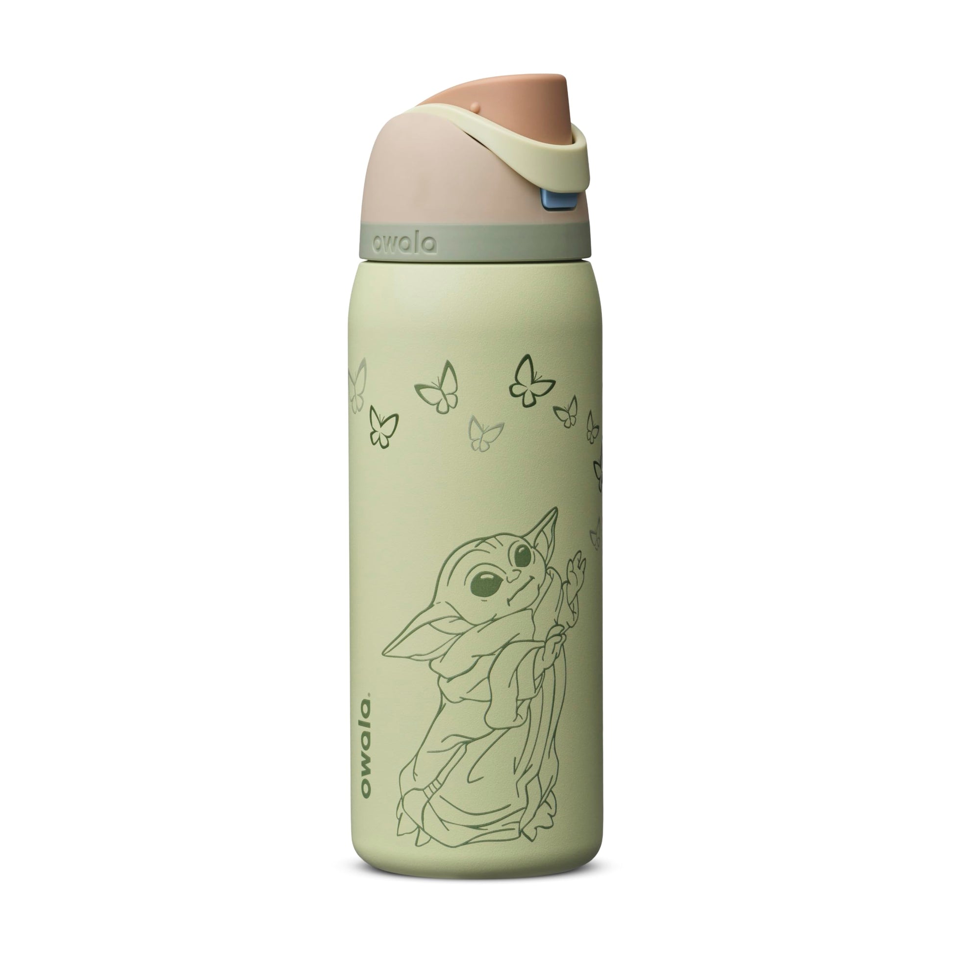 Star Wars Owala FreeSip Insulated Stainless Steel Water Bottle with Straw, BPA-Free Sports Water Bottle, Great for Travel, 32 Oz, GroGu Owala