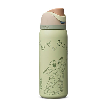 Star Wars Owala FreeSip Insulated Stainless Steel Water Bottle with Straw, BPA-Free Sports Water Bottle, Great for Travel, 32 Oz, GroGu Owala