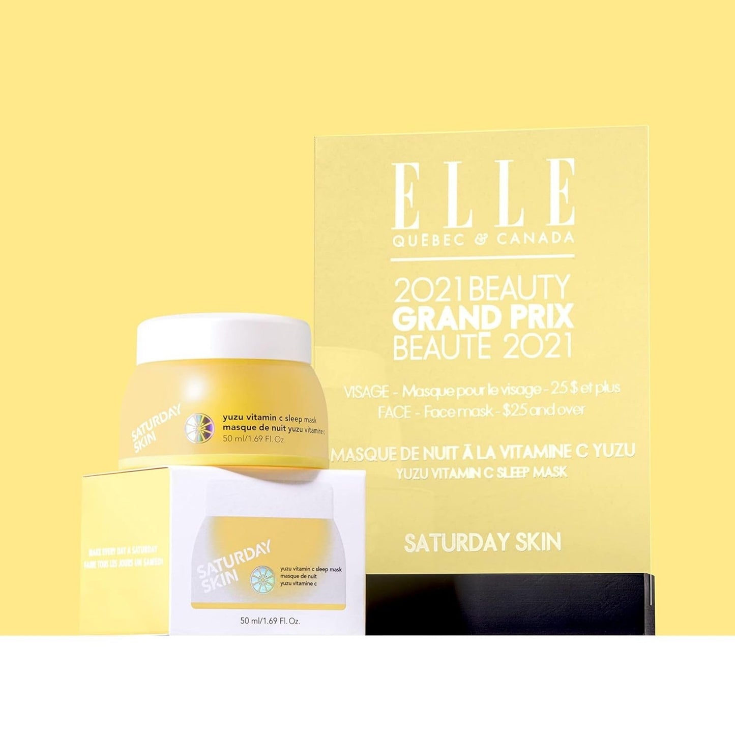 Saturday Skin Yuzu Vitamin C Sleep Overnight Face Mask Korean Skin Care Retinol Niacinamide Brightening Overnight Mask, Vegan Smooth Skin & Reduce Wrinkles, Ideal for All Skin Types - Available at All In One Marketplace Canada