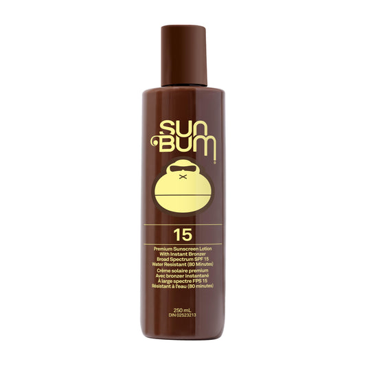Sun Bum SPF 15 Browning Lotion Vegan and Reef Friendly (Octinoxate & Oxybenzone Free) Broad Spectrum Moisturizing UVA/UVB Sunscreen Tanning Lotion with Vitamin E 8.5 oz - Available at All In One Marketplace Canada