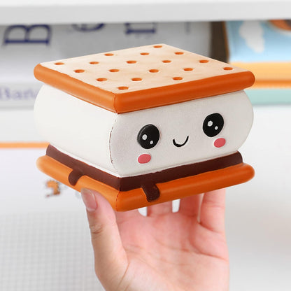 Anboor Slow Rising Smores Cake Chocolate Sandwich Biscuit Cookies Pizza Kawaii Soft Slow Rising Scented Food Bread Slow Rising Stress Relief Kid Toys Children's Day Present 🍁 All In One Marketplace Canada