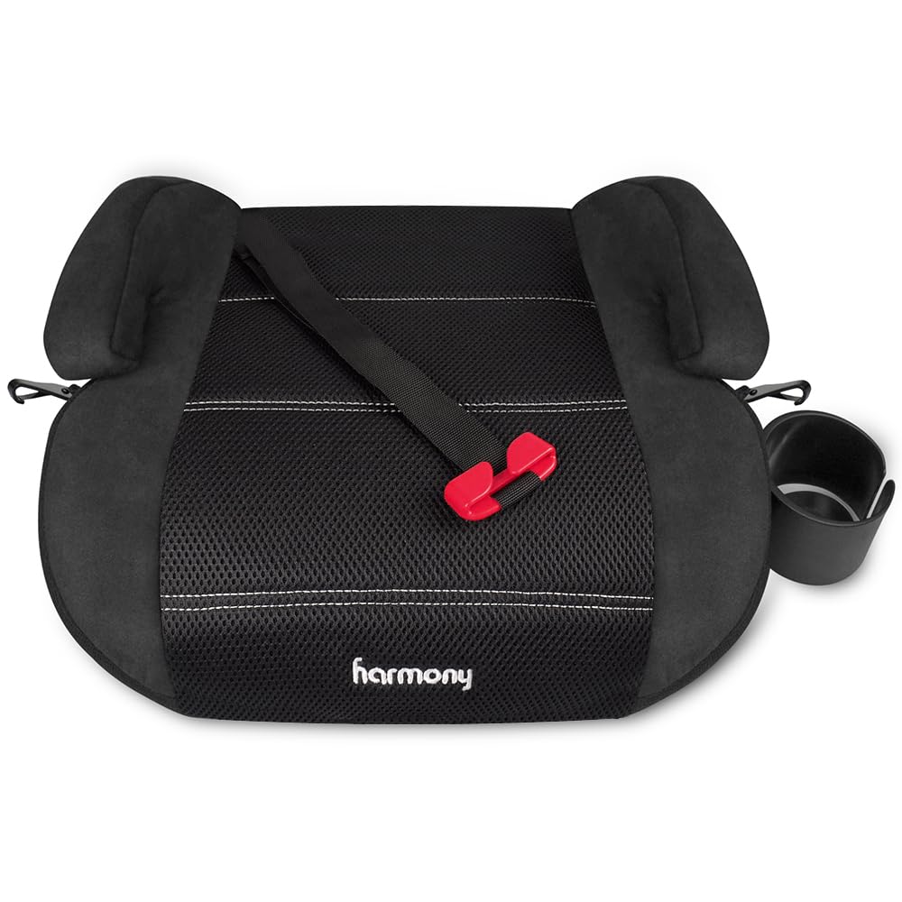 Harmony Youth Booster Elite with UAS (2-Pack) – Backless Belt-Positioning Booster Car Seat with Energy-Absorbing EPE Foam, For Children 18–50 kg (40–110 lbs) - Black
