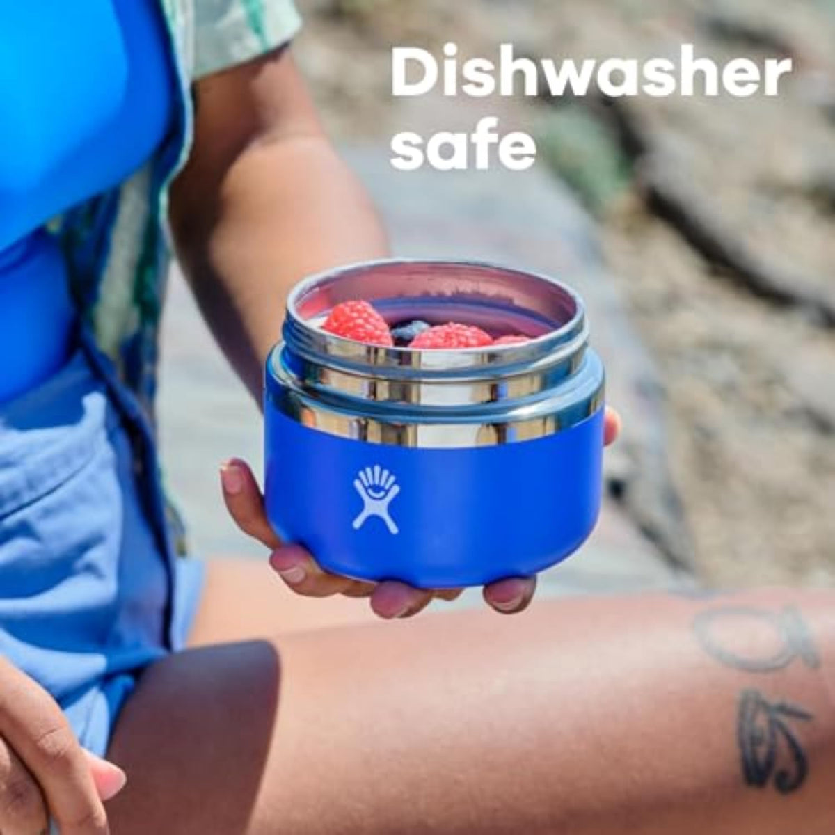 Hydro Flask 20 Oz Stainless Steel Insulated Food Jar, Leakproof and Dishwasher Safe, BPA-Free, Black