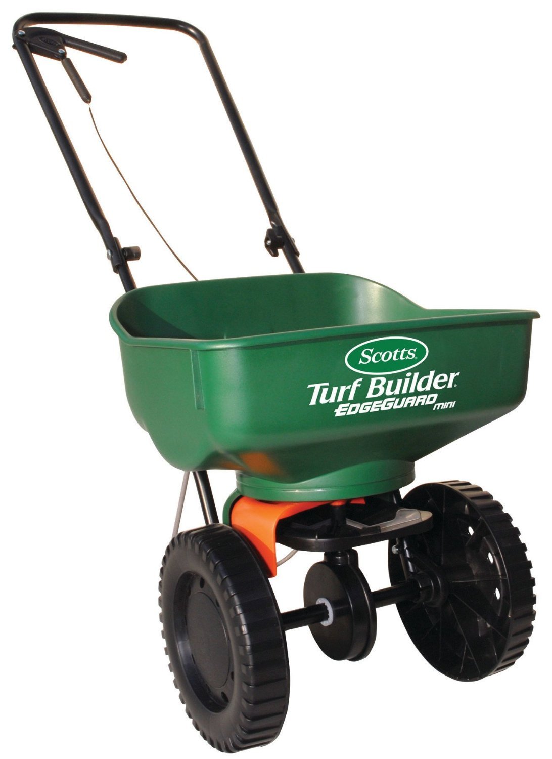 Scotts Turf Builder Edgeguard Mini Broadcast Spreader - Precise Spreading, No Waste - Seed, Fertilizer, Ice Melt - for Small to Medium Lawns Scotts