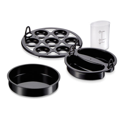 Hamilton Beach 3-in-1 Electric Hard Boiled Egg Cooker, Poacher & Omelet Maker, Holds 7, Black (25507)