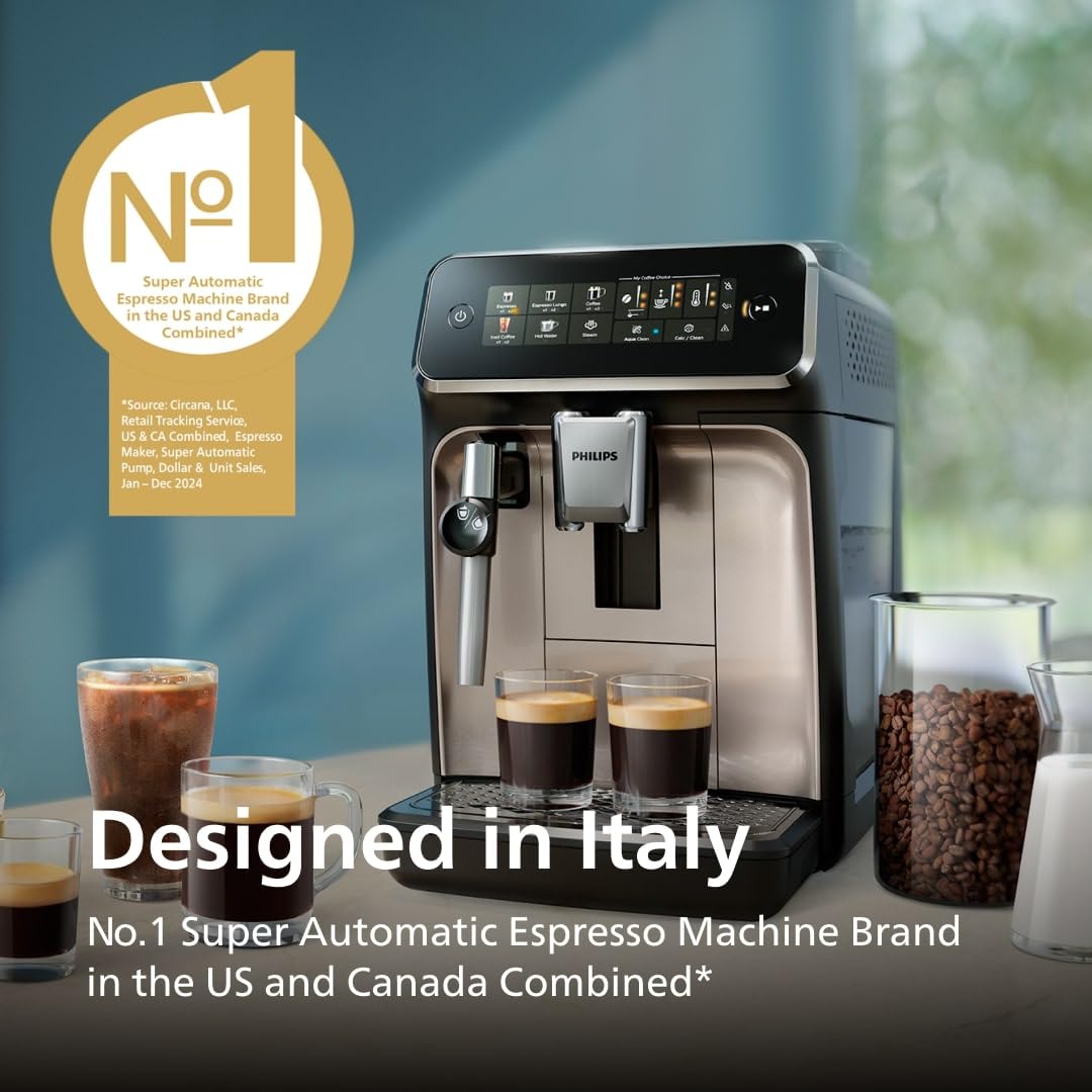 Philips 3300 Series Fully Automatic Espresso Machine with Milk Frother