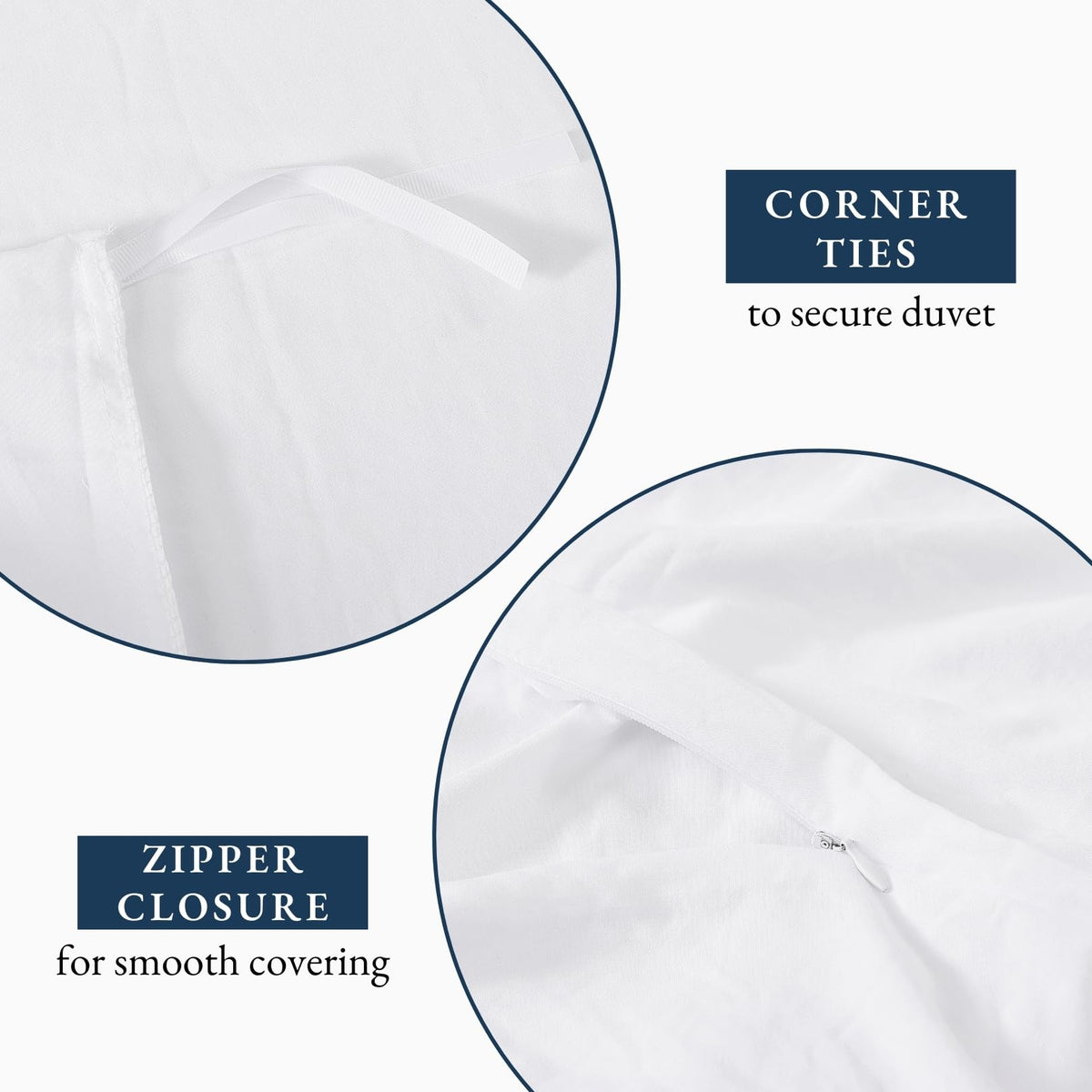 Duvet Cover Queen Size, Pre-Washed Soft Microfiber 3 Piece Set - White 🍁 All In One Marketplace Canada