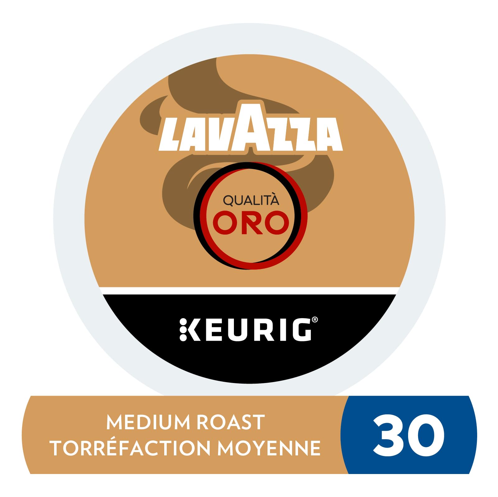 Lavazza Qualità Oro Medium Roast K-Cup Coffee Pods, 30 Count For Keurig Coffee Makers
