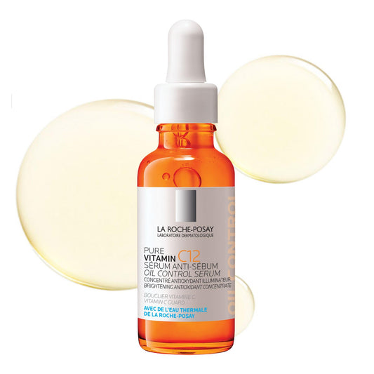 La Roche Posay Vitamin C Face Serum with Salicylic Acid, 12% Pure Vitamin C Serum for Oil Control & Brightening. Boost Skin Radiance and Correct Oiliness. Suitable for Oily Skin, 30mL - Available at All In One Marketplace Canada
