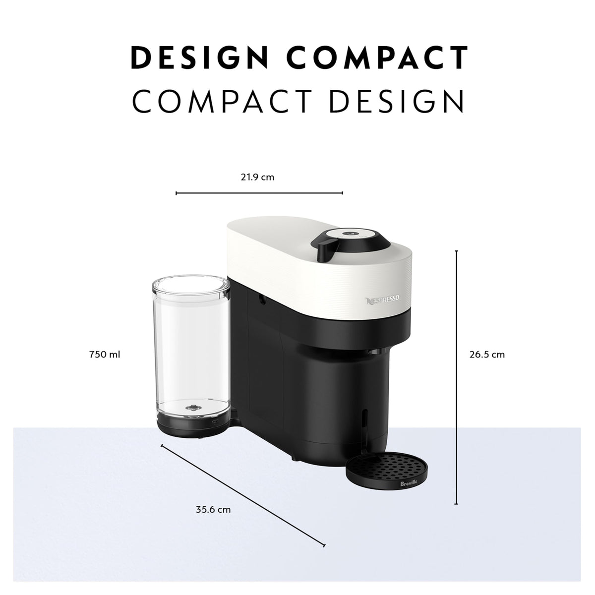 Nespresso Vertuo Pop+ Pod Coffee & Espresso Machine White