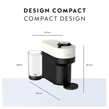 Nespresso Vertuo Pop+ Pod Coffee & Espresso Machine White