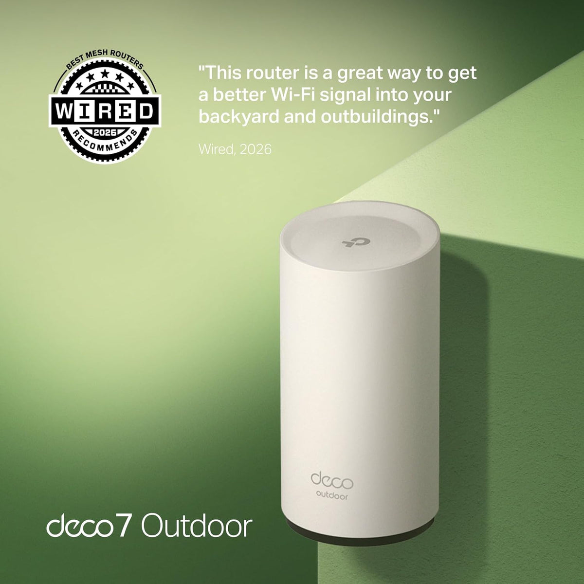 Deco BE25-Outdoor BE5000 WiFi 7 Mesh Extender, IP65, 1-Pack
