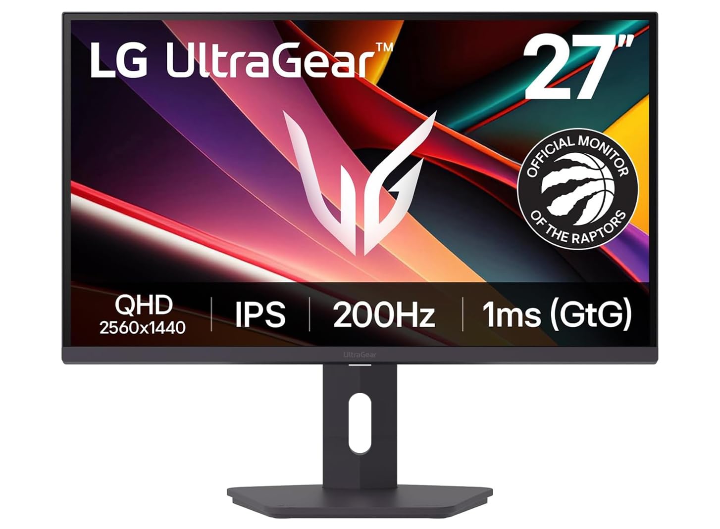 LG Gaming Monitor 27G610A-B Ultragear 27-inch IPS Panel QHD (2560 x 1440) / 200 Refresh Rate, 1ms / AMD FreeSync Premium/VESA DisplayHDR 400 / HDMI, DisplayPort/Tilt, Height, Swivel, Pivot LG