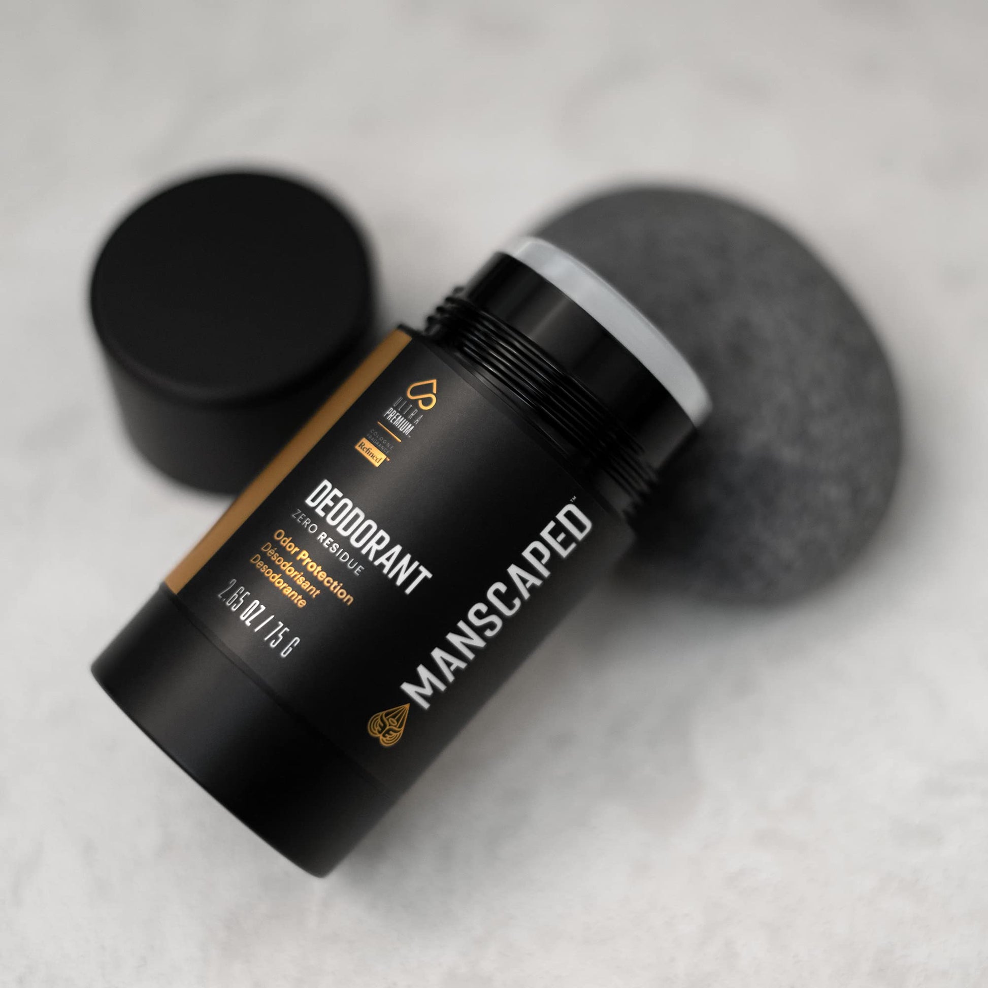 MANSCAPED® UltraPremium Deodorant, Aluminum-Free Clear Formula, Soft and Comfortable with Cologne-Quality Fragrance for Under Arm Odor Protection, 2.65 oz Stick (1 Pack) - Available at All In One Marketplace Canada