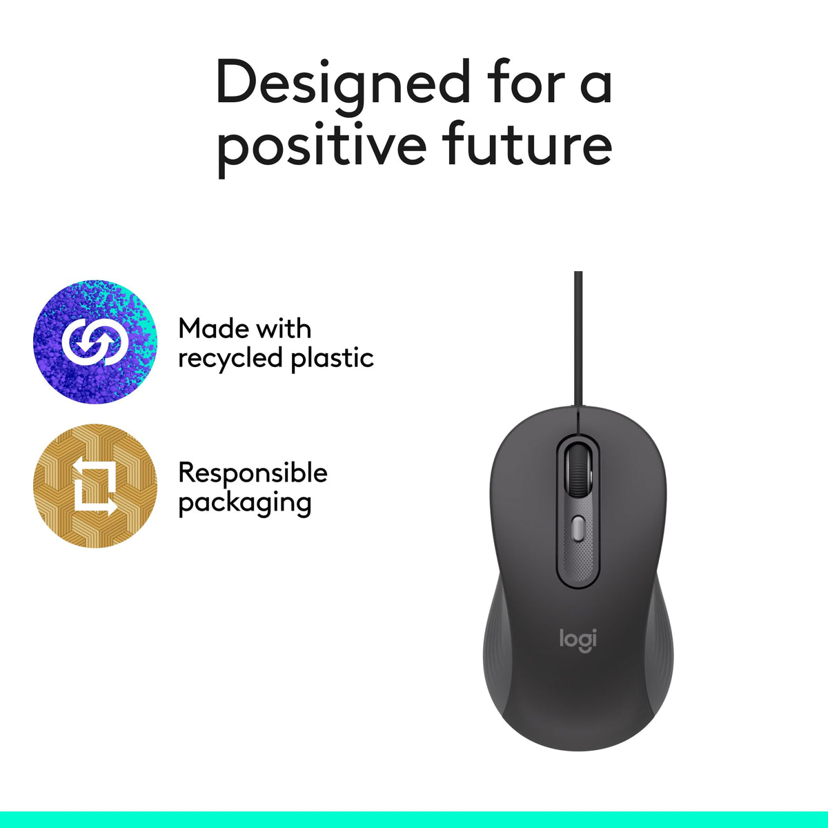 Logitech Signature for Business Wired M520 L Optical Mouse USB - Graphite