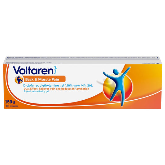 Voltaren Emulgel, Back & Muscle Pain, topical pain gel, 150g - Available at All In One Marketplace Canada