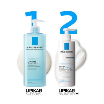 La Roche-Posay Body Wash Refill, Lipikar Surgras Body Soap, Moisturizing Anti-Dryness Shower Cream for Dry Skin with Niacinamide, Paraben-Free, Suitable for Children & Adults, Refillable Format, 400ML