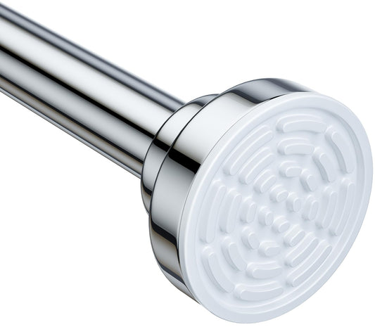 Ausemku Shower Curtain Rod Tension - 32-80 Inch Never Rust Non-Slip Spring Tension Curtain Rod No Drilling Stainless Steel Curtain Rod Use Bathroom Kitchen（Silver）