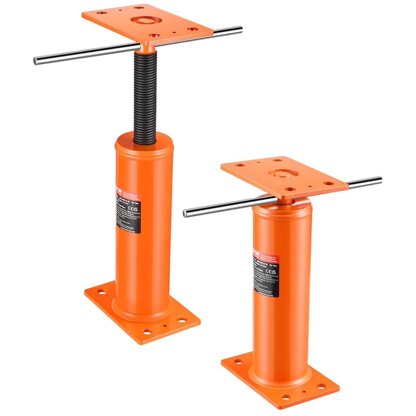 VEVOR House Floor Jacks, 2 Pack, 12"-16" Height Range, 9700 lbs Max Load Capacity Per Unit, Adjustable Support Beam Basement Jack Post Pole for Leveling, Steel Telescoping Jack for Temporary Support VEVOR