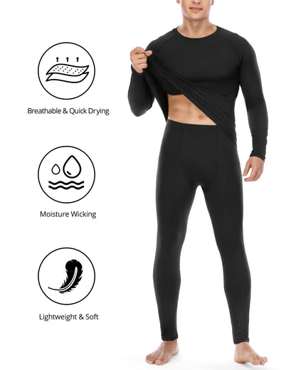Roadbox Men's Thermal Underwear Set Fleece Lined Compression Long Johns 🍁 All In One Marketplace Canada