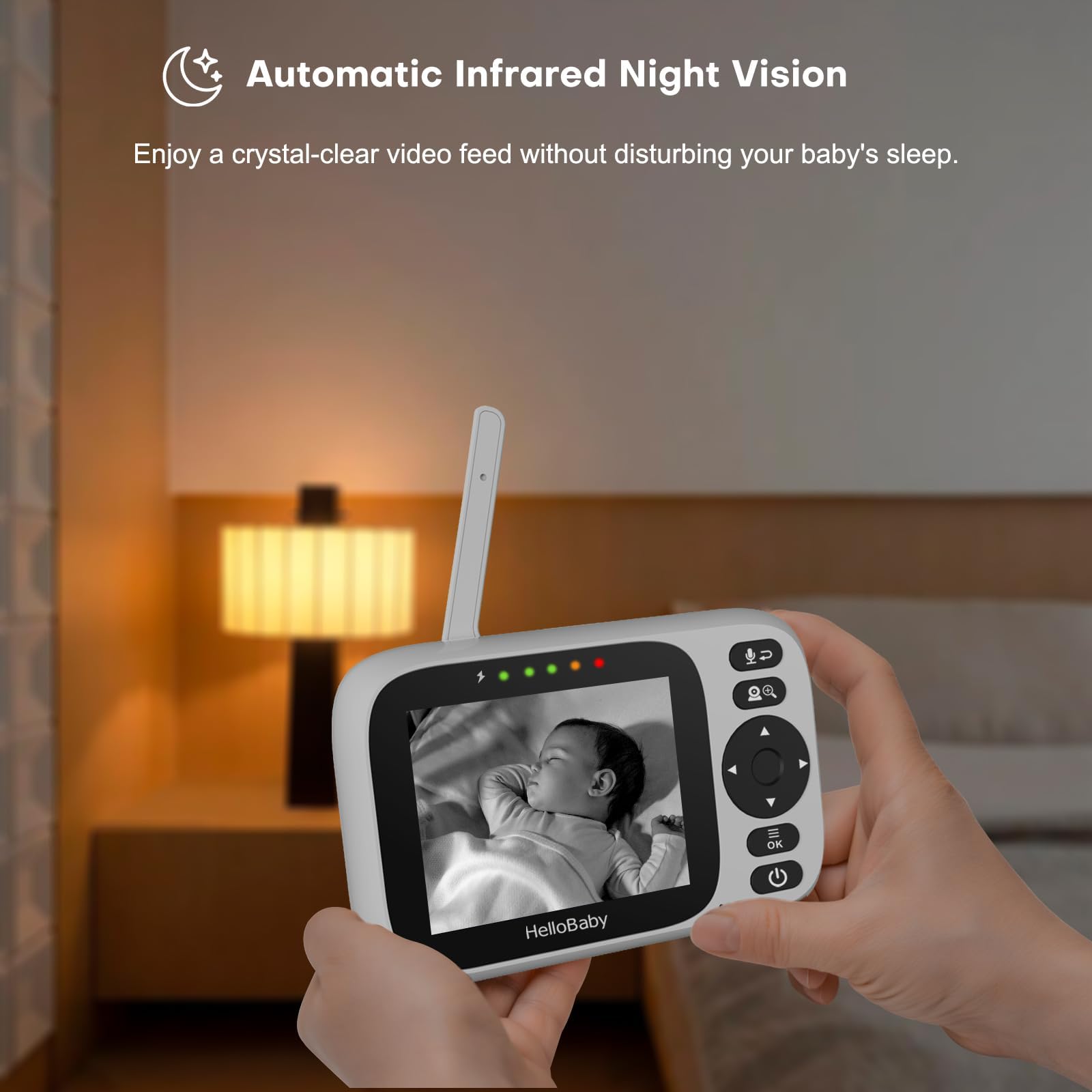 HelloBaby Baby Monitor No WiFi,Video Baby Monitors with Camera and Audio,3.2'' IPS Screen, Remote Pan-Tilt-Zoom Baby Camera Monitor,Plug&Play,Night Vision,1000ft Range,2-Way Talk, ECO Mode,Temperature - Available at All In One Marketplace Canada