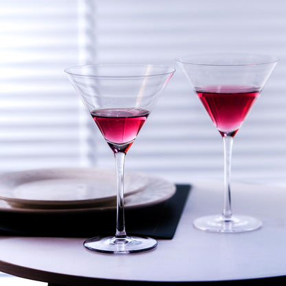 Handblown Crystal Martini Glasses Set of 4-9.5 oz Coupe Glass Set with Stem - Elegant Cocktail Glasses for Bar, Margarita, Cosmopolitan, Manhattan, Gimlet - Unique Gift for Christmas 🍁 All In One Marketplace Canada
