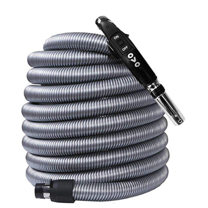 OVO Universal Central Vacuum Low Voltage Hose, Switch Control at The Handle, Fits Most Inlets, Crushproof, 35ft
