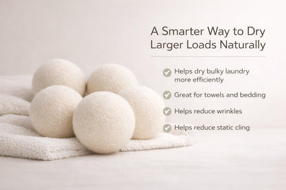 Updated Version(Made of The Latest Shearing) Wool Dryer Balls Pack of 6 XL,Premium Reusable New Zealand Natural Fabric Softener,Saves Drying Time, Handmade Dryer Balls… - Available at All In One Marketplace Canada