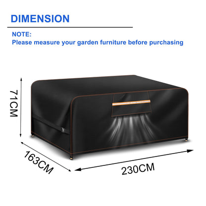 Rectangular Patio Furniture Covers Waterproof Winter with Air Vent, Handles and Buckles，420d Outdoor Furniture Covers Waterproof Winter,No Tears Anti Uv No Fading(90" L X64 W X 28" H) 🍁 All In One Marketplace Canada