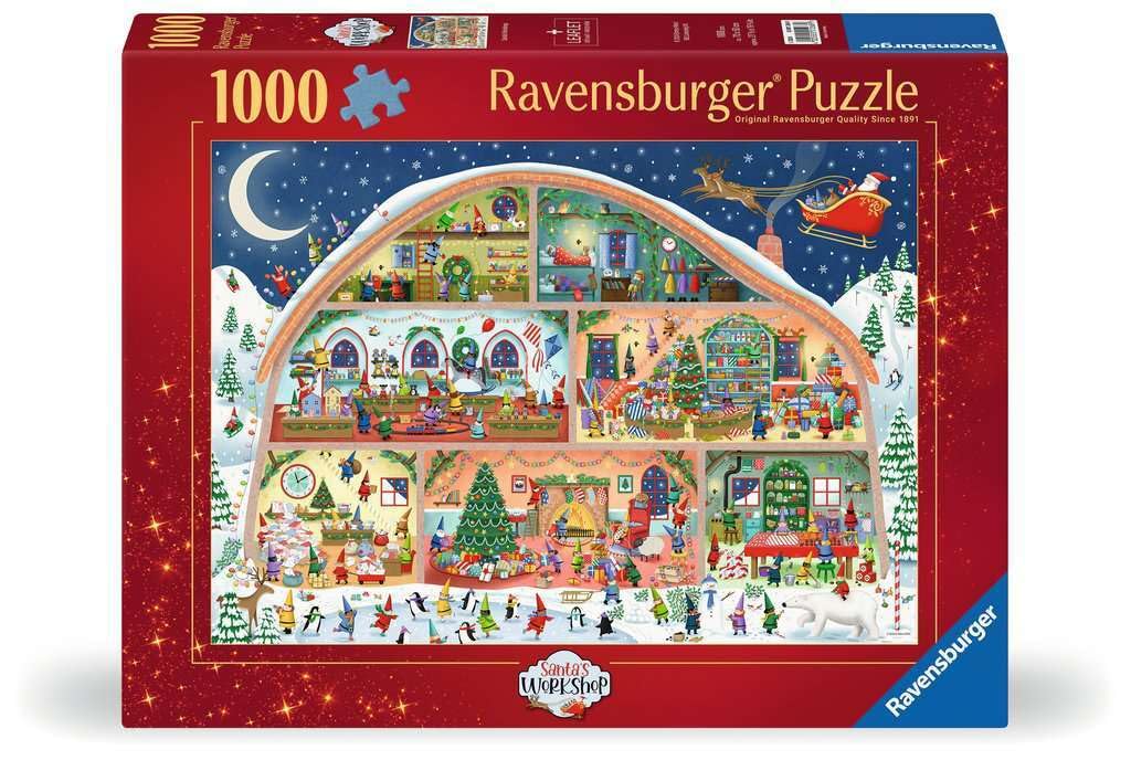 Ravensburger Santa’s Workshop – 1000 Piece Jigsaw Puzzle | A Magical North Pole Creation | Perfect for Holiday Puzzling 🍁 All In One Marketplace Canada