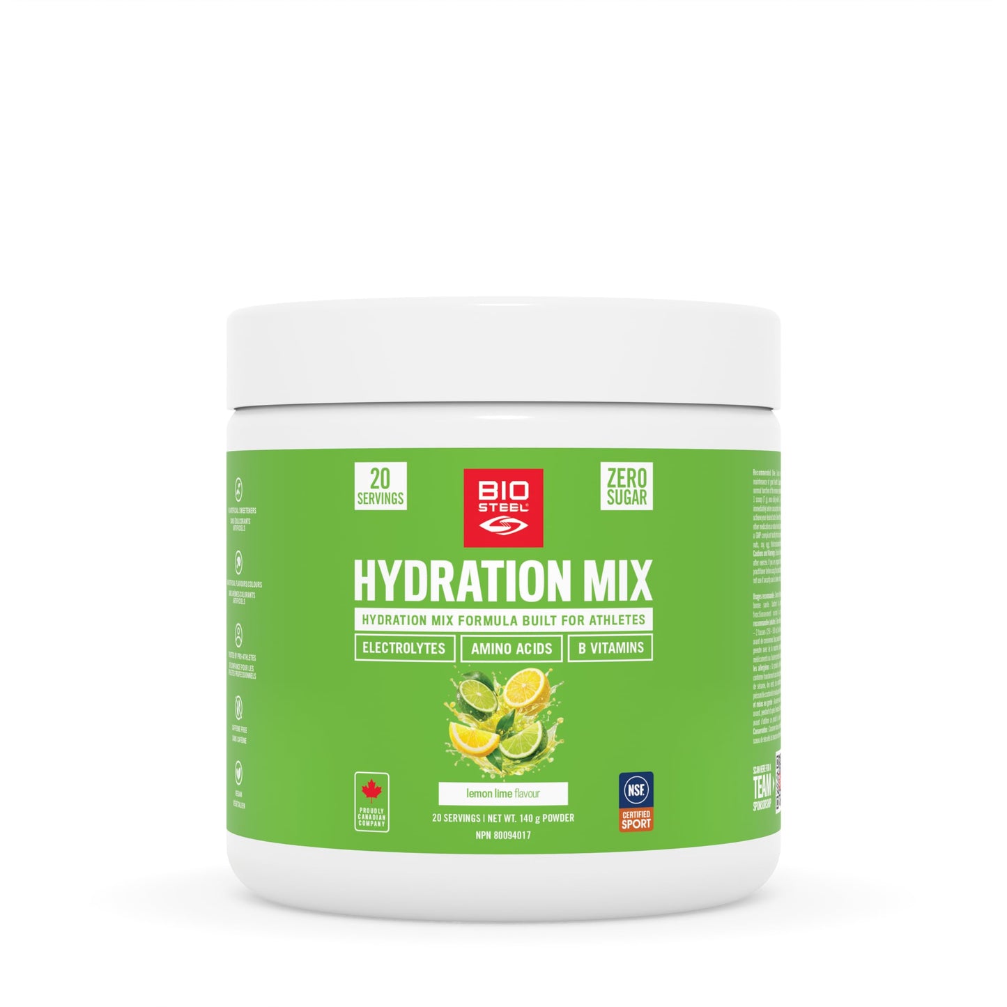 BioSteel Electrolyte Hydration Mix, Lemon Lime, 20 Servings 🍁 All In One Marketplace Canada