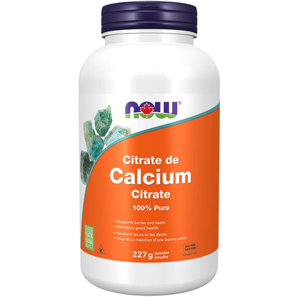 NOW Supplements, Calcium Citrate Powder, Highly Bioavailable Calcium, Supports Bone Health, 227g NOW