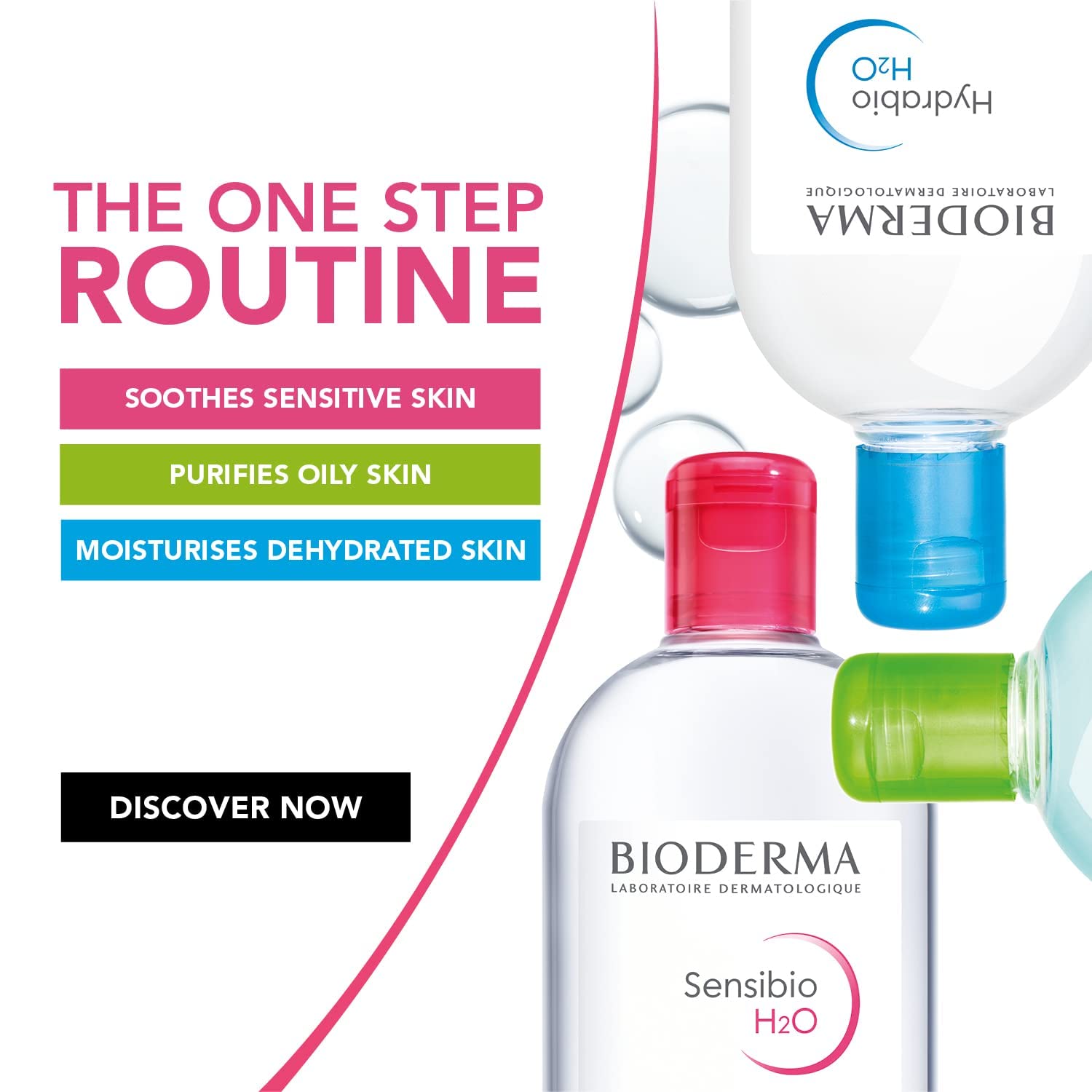 Bioderma Hydrabio H2O Micellar Water, Cleansing and Makeup Removing Gentle Face Cleanser for Dehydrated Sensitive Skin - Available at All In One Marketplace Canada